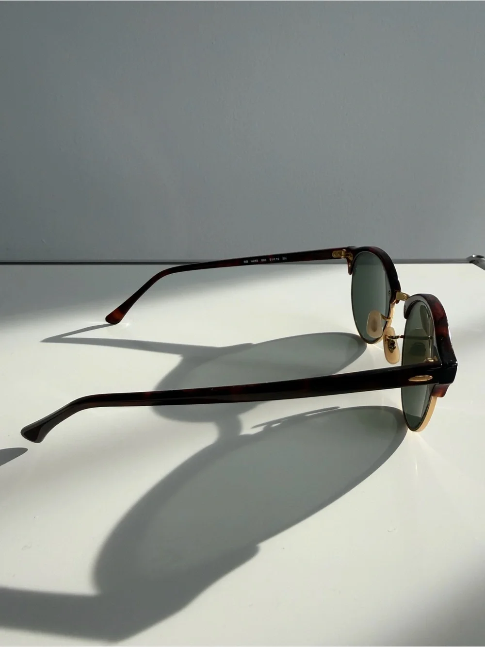 Ray Ban Clubround Sunglasses Havana Frame Green Lenses